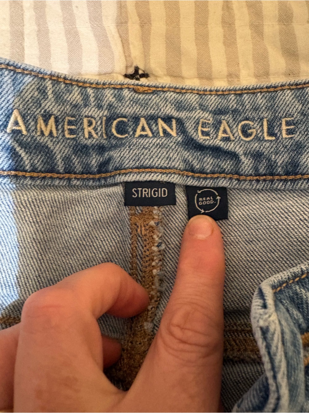 American Eagle Outfitters Men's Light Blue Slim Straight Jeans
